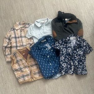 Hope & Henry Mixed Kids Shirts & Tops - Blue Floral Polo, Plaid, and More